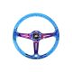 Steering wheel SLIDE 350mm offset:70mm NeoChrome Acrylic Blue