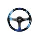 Steering wheel SLIDE 350mm offset:90mm Wood Hydrographics