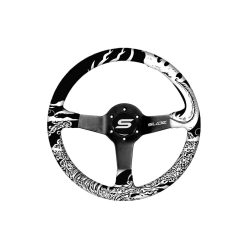 Steering wheel SLIDE 350mm offset:90mm Wood Hydrographics