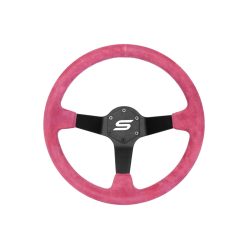 Steering wheel SLIDE 350mm offset:90mm Suede Pink