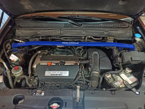 Front upper strut bar Honda CR-V 2 II Black