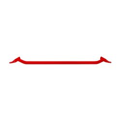 Front upper strut bar Toyota Corolla E15 Red