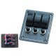 Switch Panel ALU, ON-OFFx3, BA 1x5A 1x10A 1x15A IP68