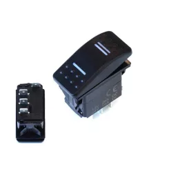 Switch ON-OFF-ON 4PIN Blue