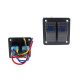 Alu panel switch, ON/OFFx2 Blue