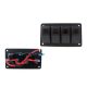 Alu panel switch, ON/OFFx4 Red