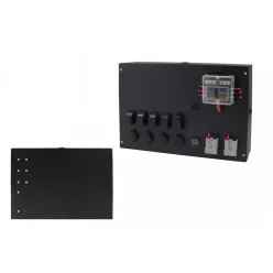   Switch panel ALU, ON-OFFx5, 3xGZ, USB 3.1A, 1x Voltomertr 6 FUSE IP68