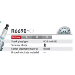 NGK Racing Spark Plug M14 x 19mm (Hex 16.0mm) 53.0mm
