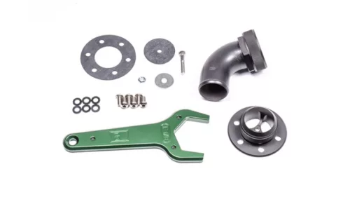Radium Remote Mount Fill Neck - 24AN Elbow - 1.5in Barb