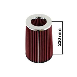 Simota Air Filter H:220mm DIA:60-77mm JAUWS-022A Red