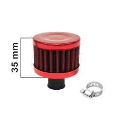 Crankcase Breather Filter 12mm Red