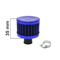 Crankcase Breather Filter 12mm Blue