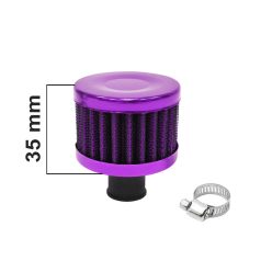 Crankcase Breather Filter 12mm Purple