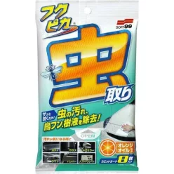 Soft99 Fukupika Bugs & Droppings Removal Wipes 8 pcs