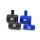 60mm Silicone T-Piece-Colour Blue Hoses Colour Black Hoses