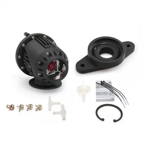 Szekvenciális lefújószelep HKS SQV4 style (Blow off valve), Subaru adapterrel, fekete