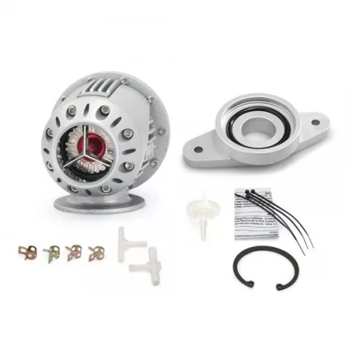 Szekvenciális lefújószelep HKS SQV4 style (Blow off valve), Subaru adapterrel, ezüst