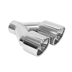 Exhaust Tip 89mmx2 enter 60mm Polished Left