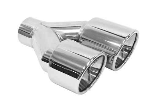 Exhaust Tip 89mmx2 enter 60mm Polished Left
