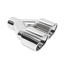 Exhaust Tip 89mmx2 enter 60mm Polished Right