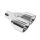 Exhaust Tip 89mmx2 enter 60mm Polished Right