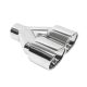 Exhaust Tip 89mmx2 enter 60mm Polished Right