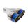 Exhaust Tip 89mmx2 enter 60mm Polished Burn Right