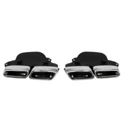   Exhaust Tip 285x80mm enter 160x100mm Mercedes W212 Polished Set