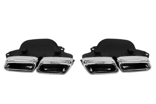 Exhaust Tip 285x80mm enter 160x100mm Mercedes W212 Polished Set