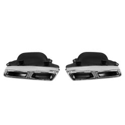   Exhaust Tip 285x80mm enter 97x160mm Mercedes W212 Polished Set