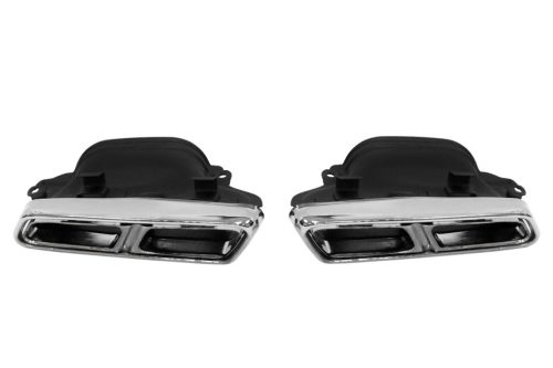 Exhaust Tip 285x80mm enter 97x160mm Mercedes W212 Polished Set