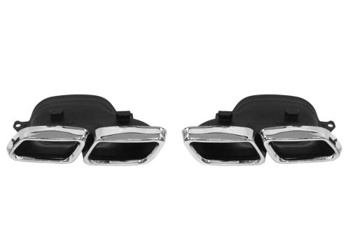 Exhaust Tip 285x80mm enter 160x97mm Mercedes W212 Polished Set