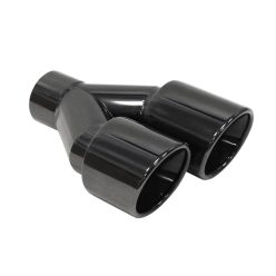 Exhaust Tip 89mmx2 enter 63mm Black Chrome Left