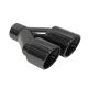 Exhaust Tip 89mmx2 enter 63mm Black Chrome Left