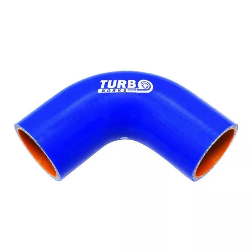 Szilikoncső 90 Fokos Könyök TurboWorks PRO 63mm, Kék