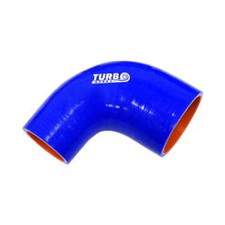   Szilikon Cső 90 Fokos Szűkítő TurboWorks PRO 51-76mm, Kék