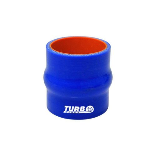 Szilikon cső rezgéscsillapító összekötő TurboWorks PRO "púpos" 63mm, kék