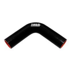   Szilikon Cső 90 fokos Könyök XL TurboWorks PRO 89mm, Fekete
