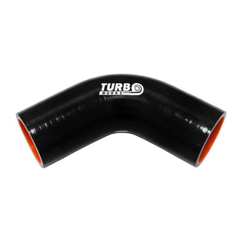 Szilikon Cső 67 Fokos Könyök TurboWorks PRO 63mm, Fekete