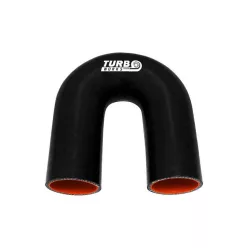 Szilikoncső 180 Fokos Könyök TurboWorks PRO 67mm, Fekete