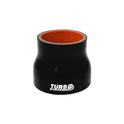   Szilikoncső Egyenes Szűkítő TurboWorks PRO 76-114mm, Fekete