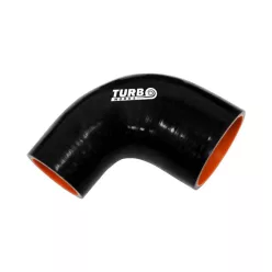   Szilikoncső 90 Fokos Szűkítő TurboWorks PRO 15-20mm, Fekete