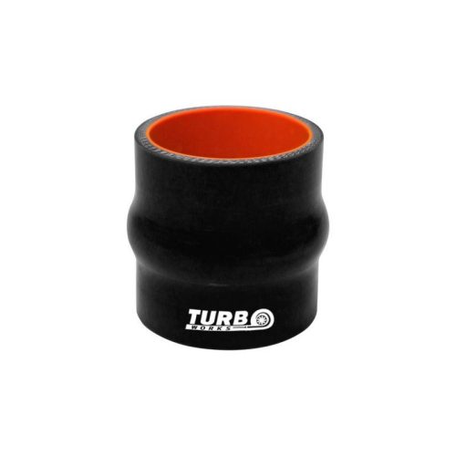 Szilikon cső rezgéscsillapító összekötő TurboWorks PRO "púpos" 63mm, fekete