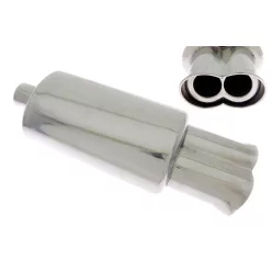 Rear Muffler TurboWorks 95x155mm inlet 63,5mm
