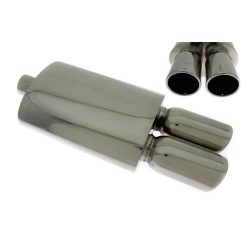 Rear Muffler TurboWorks 2x90mm inlet 63,5mm
