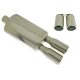 Rear Muffler TurboWorks 2x76mm inlet 63,5mm