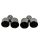 Exhaust Tip 101mmx2 enter 76mm Black Chrome Set