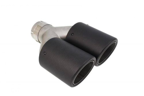 Exhaust Tip 114mmx2 enter 76mm Carbon Matte
