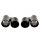 Exhaust Tip 101mmx2 enter 70mm Black Chrome Set
