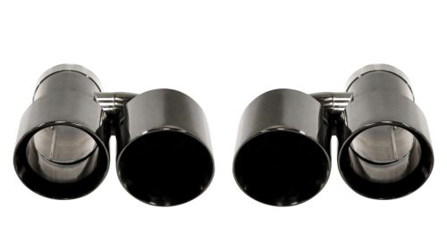 Exhaust Tip 101mmx2 enter 70mm Black Chrome Set